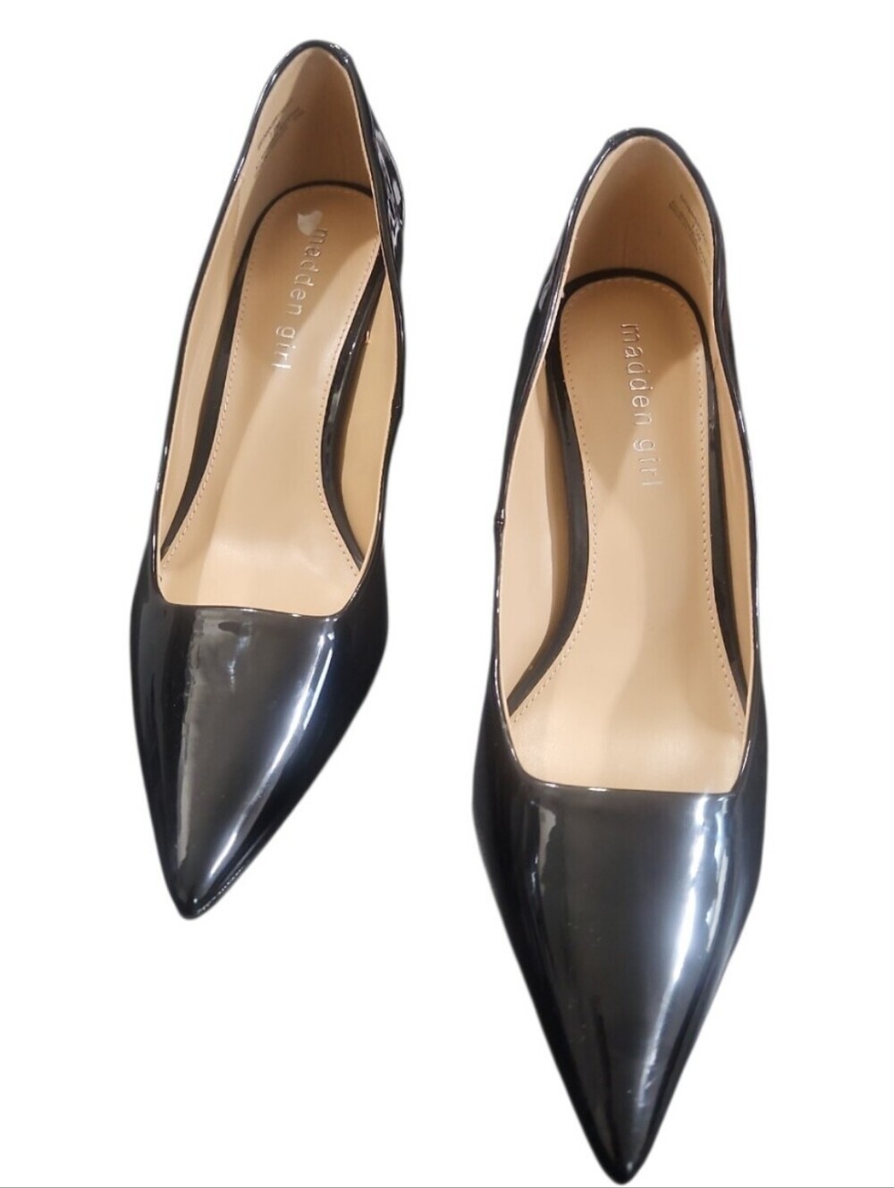 Madden Girl Brynn Black Patent Pointed Toe Pump Heels Size 7.5 - Picture 4 of 11